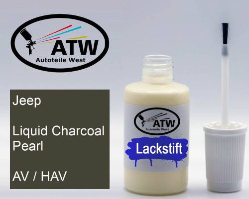 Jeep, Liquid Charcoal Pearl, AV / HAV: 20ml Lackstift, von ATW Autoteile West.